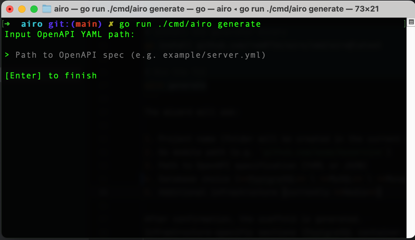 Enter OpenAPI specification file path